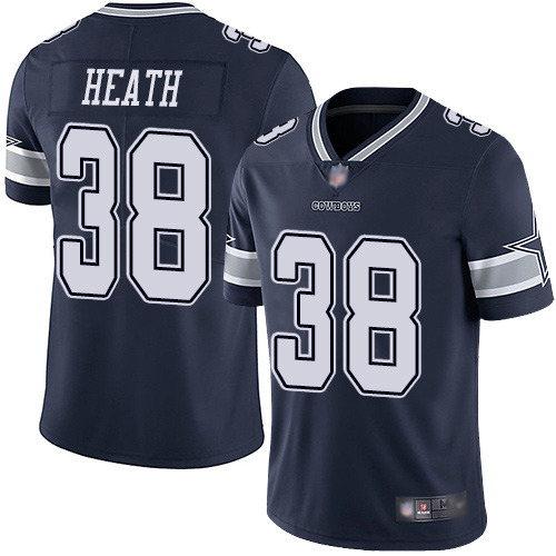 Men Dallas Cowboys Limited Navy Blue Jeff Heath Home 38 Vapor Untouchable NFL Jersey